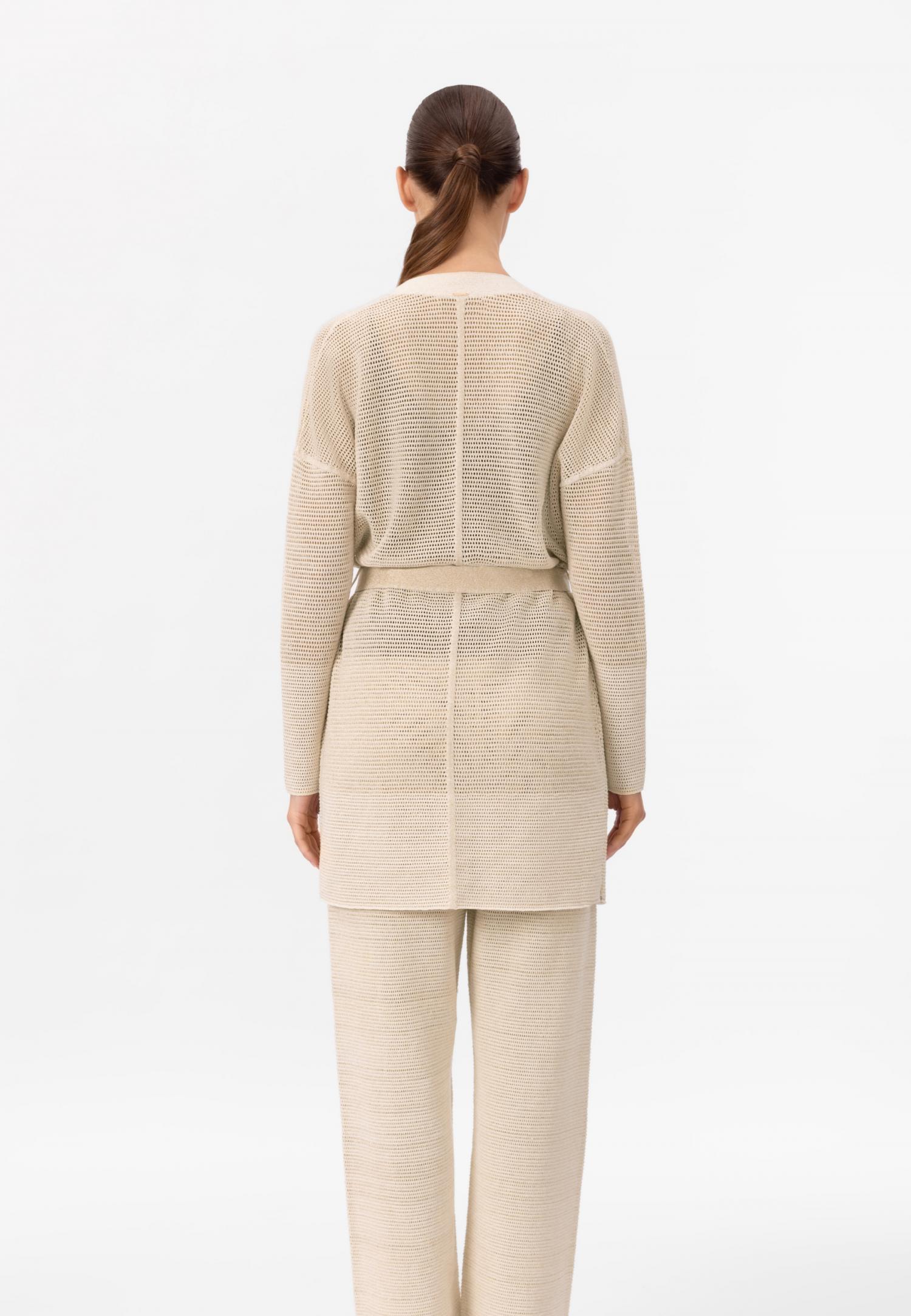 Кардиган з шовку та бавовни